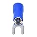 Mavaol 50 Pack Fork Crimp Terminals, 14 12 AWG, Copper, PVC Insulation, 19A Current, Easy Installation, for Electrical Wiring, Machinery, Industrial Automation
