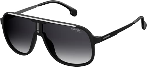 Carrera CA1007/s Rectangular Sunglasses Bundle, Matte Black, 62mm