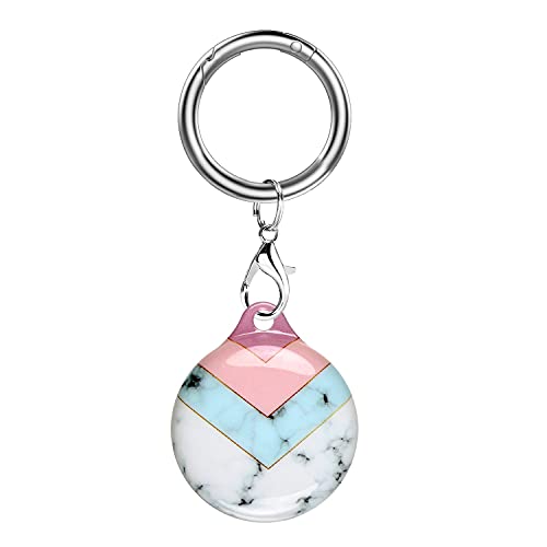 WANYINGLIN Coque anti-rayures pour Apple AirTag, coque portable en marbre pour porte-clés AirTag, doux, léger, flexible pour animal de compagnie