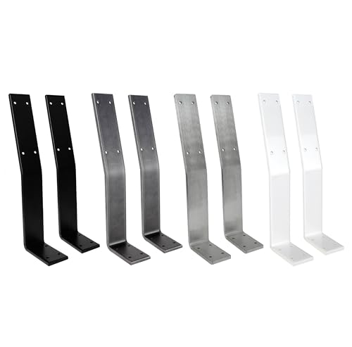 Natural Goods Berlin Rückenlehnenhalterung | Schwarz, Weiß, Industrial & Edelstahl | Problemlose Befestigung von Rückenlehnen an Bänken, Betten, Stühlen (2 Stück, Schwarz)