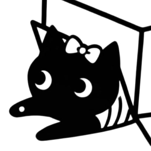 Deco murale chat silhouette noire mate ensemble de 4 pieces design