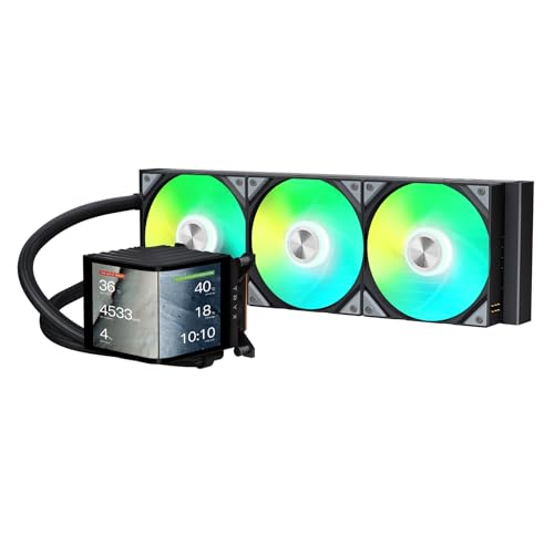 TRYX Panorama 360 ARGB 360mm AIO 6.67'' AMOLED Curved Screen 3D Anamorphic Effect Display Customizable AIO Cooler 360mm Asetek 8th Gen V2 320w TDP Magnetic ARGB Fan Intel LGA 1851/1700 AMD AM5/AM4