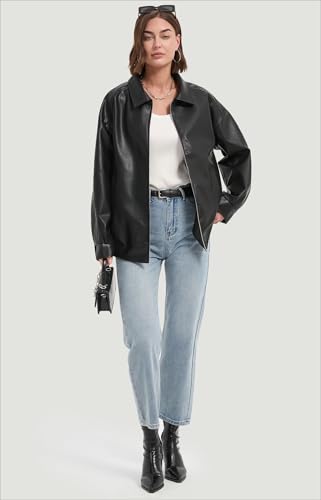 VILIGO Oversized Faux Leather Bomber