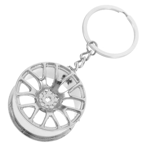 Gadpiparty Elegantes llaveros plateados de aleación de zinc a granel con detalles finos y acabado resistente a la decoloración para automóviles y entusiastas