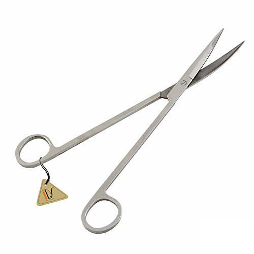 IDS Home Stainless Steel Aquarium Aquatic Water Plant Weed Aquascaping Curved Scissor Shear Tools for Fish Tank Decoration Supplies, 9.8-Inch