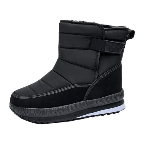 Generisch Plataforma Zapatos Hombres Negro Moda Casual Zapatillas Transpirables Planas Casuales Botas Acolchadas Calientes Hombres para Invierno Zapatos de Hombre 11, Negro , 43 EU