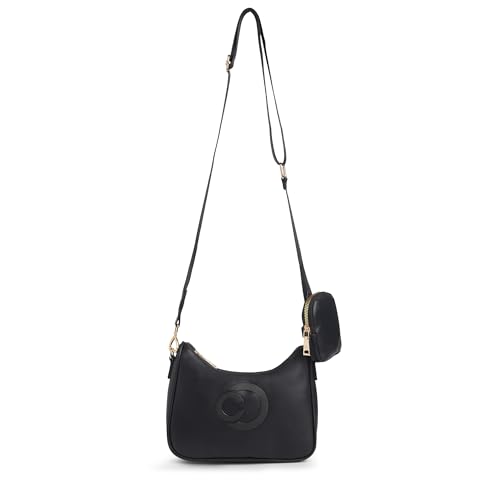 Image of Caprese Monroe Medium Crossbody Bag for Women | Sleek Monogram Sling Bag with Detachable Pouch | Adjustable and Detachable Strap Shoulder Bag for Everyday Use