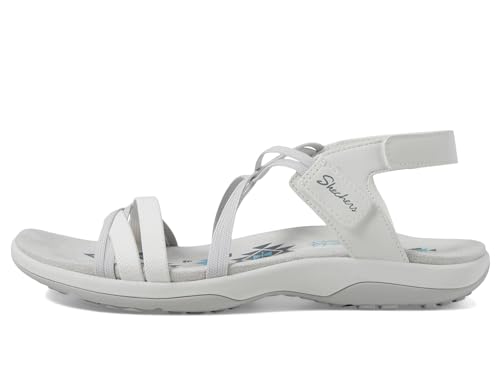 Skechers Skechers Women's Reggae Slim-Takes Two Sporty Sandal, White, 8 M