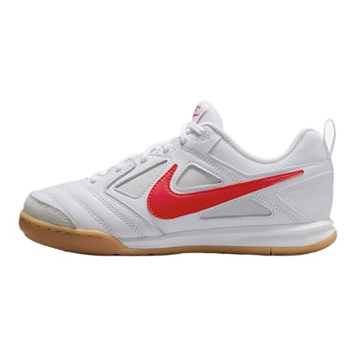 Nike Gato Big Kids' Shoes (White/Gum Yellow/University Red)