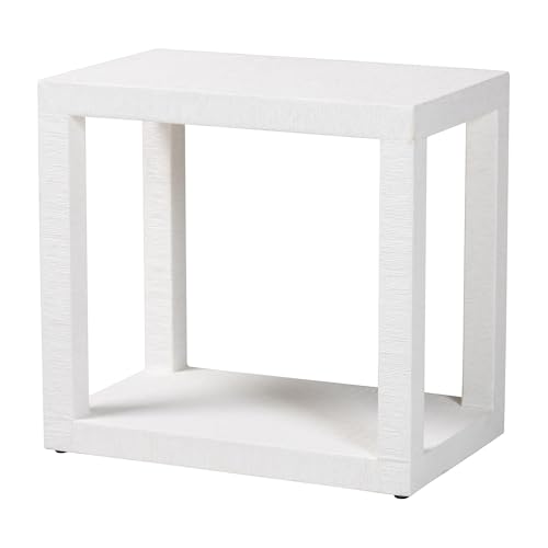 Bali & pari Oaklynn Natural Grasscloth End Table - Two-Tier