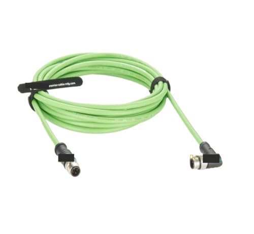 Cable M12 código D industrial de 90 grados PCM-S-0651 para evitar roturas en curvas de 5m