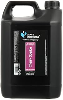 GROOM PROFESSIONAL Cherry Sparkle Dog Shampoo - Deep Cleansing Shampoo for Dogs - Revitalising Shampoo for Damaged Coats - Protects Skin Cells Against Damage - Adds Shine, 4 Litre