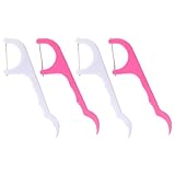  GARLIC PRESS 100Pcs Hilo Dental Ultrafino en Forma de Arco de Plástico Hilo de Limpieza Interdental Palillos de Dientes Cuidado Bucal para Adulto y Niños