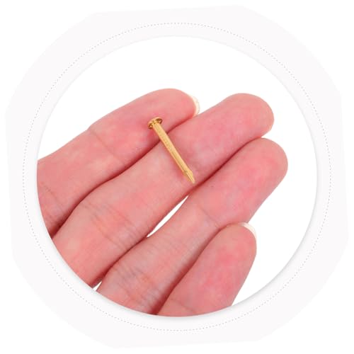 100 Clavos de Latón con Cabeza Redonda para Bisagras de Muebles Decorativos Proyectos de Manualidades miniatura 4