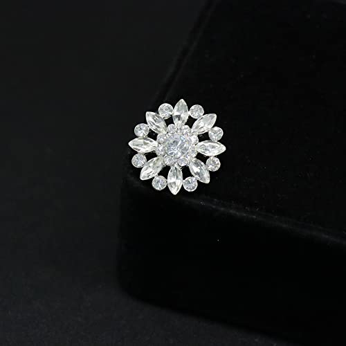 Jegoyer 4Pcs Shiny Rhinestone Buttons, Crystal Applique Embellishments In Clothes Diy Jewelry Decoration, For Crafts Wedding Party Bouquet Sew On Clothing Buttons #TOP5