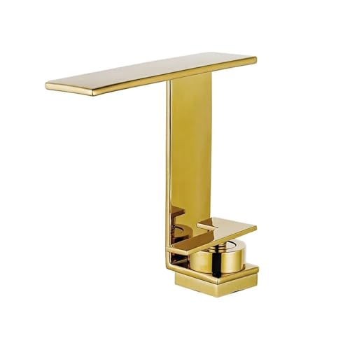 Robinet d'évier de salle de bains Feng Shui, laiton doré finition chromée