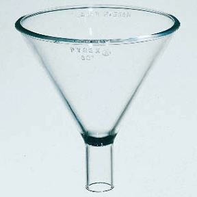 Funnel, Short stem, Glass - 125 mm. [ 1 Ea.]