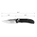 Firebird GANZO F753M1-CF Pocket Folding Knife Carbon Fiber Handle SS Blade Hunting Fishing Camping Outdoor EDC Tool (Black)