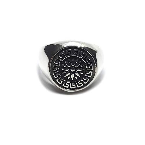 Bague boussole en argent sterling 925 massif pour homme et femme