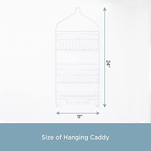 Kenney 11" X 24" X 4.5" 2-Tier Hanging Shower Caddy, White #TOP2