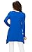 WT953 Womens Round Neck Long Sleeve Rib Trapeze Tunic Top XL Royal_Brite