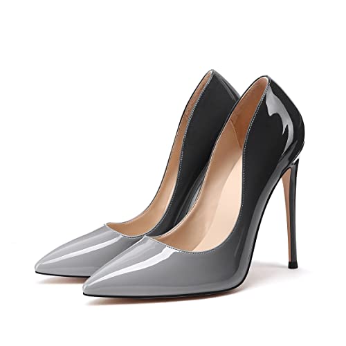 XINIUNIU �����p�n�C�q�[�� �p���v�X �O���f�[�V���� �p�e���g���U�[ 4.7�C���`/12cm �t�H�[�}�� �Z�N�V�[ �t�@�b�V���� �X�e�B���b�g �h���X �E�F�f�B���O�V���[�Y �|�C���e�b�h�g�D, �O���[, 22.5 cm