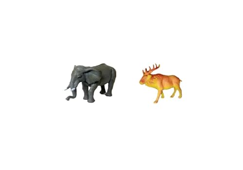Brinquedo Kit 10 Animais Selvagens de Plástico Selva Safari