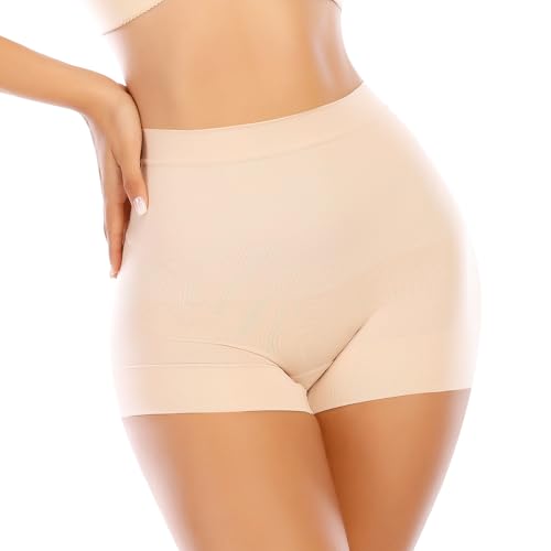 Image of Werena Seamless Slip Shorts for Women Under Dress Shaping Boyshorts Panties Tummy Control Shapewear