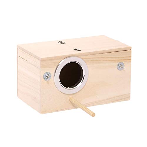 Nichoir rectangulaire en bois fait main de 17cm avec ouverture à droite