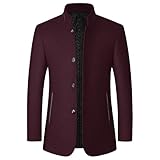[DESIGN] This tuxedo blazer suit with full shoulder design and slim cut with 3D draping. Slim fit suits little tighter than a regular fit suit. When you wear it, you will become handsome, elegant and personable. [SIZE] Not US or Amazon size, please k...