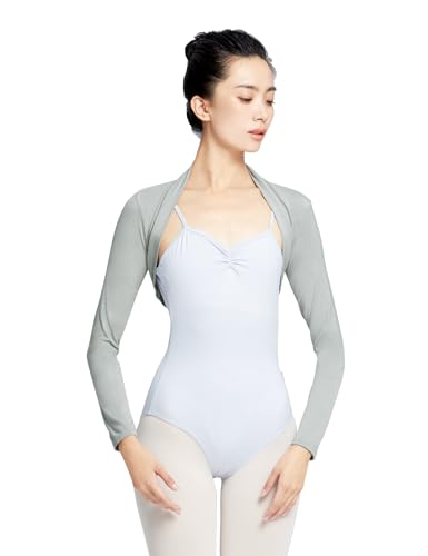 Image of Women's Ballet Shrug Long Sleeve Open Front Bolero Crop Top for Workout /Dance /Daily