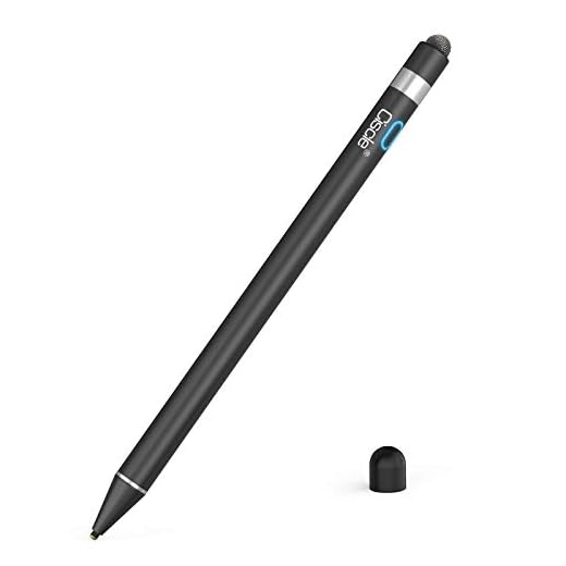 CISCLE Stylus Pens for Touch Screens, 2 in 1 High Sensitive Rechargeable Active Stylus Tip, 5 Mins Auto-Off Smart Digital Pencil Compatible for Apple iPad, iPhone, Android Tablets-Black