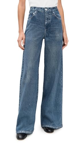rag & bone Women's Miramar Terry Sofie Full Length Jeans, Almda, Blue, 28