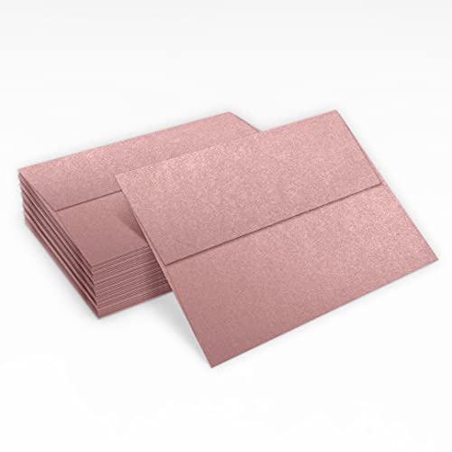LUXPaper A7 Invitation Envelopes | Peel & Press | 5 1/4" x 7 1/4" | Misty Rose Metallic - Sirio Pearl | 84lb. Text | 50 Qty - Thumbnail 5