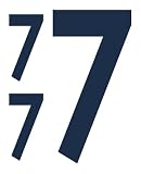 ZI:L（ジール） 背番号 ゼッケン フロッキー 布用 番号 名前 転写シール クラブ アイロン 名前シール 子供 サポーター スポーツ 観戦 ユニフォーム 野球 バスケ サッカー ①Century Gothic_ナンバー7 ネイビー