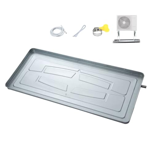 Bandeja de goteo para aire acondicionado con desagüe grande que evita manchas en la fachada