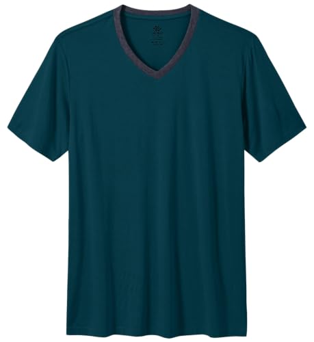 Image of MoFiz Mens Pajamas Set Short Sleeve PJ's Sleep Lounge Sleepwear Cool Pyjama Summer Sets Comfortable Lightweight