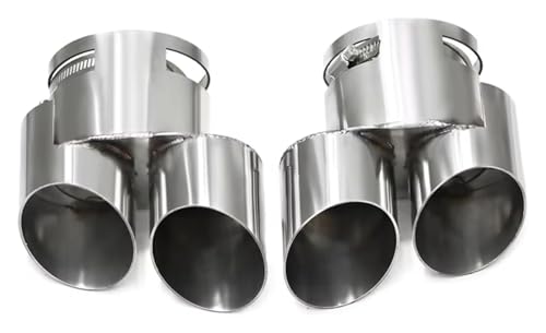 Tuyau d'échappement inox pour BMW X5 G05 X6 G06 X7 G07 embouts quadruples argent