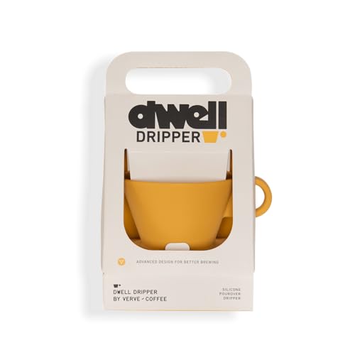 Verve Dwell Dripper Manual Pour Over Coffee Maker Set, Non-Electric Dripper, Brew Maker (Yellow)
