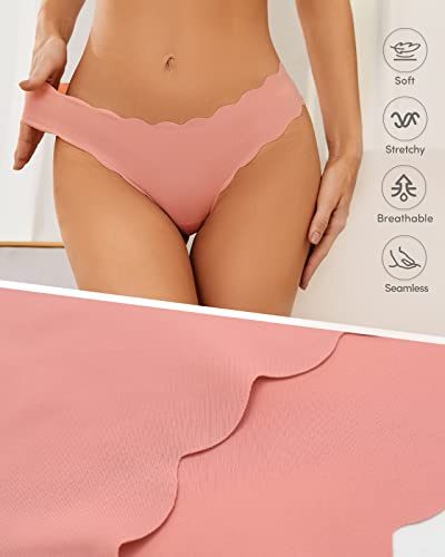 Adorel Women Seamless Underwear Cheeky Bikini No Show Hipster Panties Pack Of 6 Colorful Briefs M #TOP3