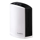 Lasko LP200 HEPA Desktop Air Purifier with Timer for a Cleaner,Fresher Home Environment –2-Stage Filtration Removes Smoke, Odors, Pet Dander, Virus Sized Particles,Pollen, 14.75' x 7.3” x 10.3”, White
