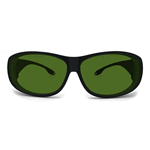 FREEMASCOT Professionelle Laser-Schutzbrille mit Wellenlänge, OD 6+, 190 nm-450 nm/800 nm-1700 nm, Laser-Schutzbrille für 405 nm, 450 nm, 808 nm, 980 nm, 1064 nm, Laser (Frame Style 4) Cover
