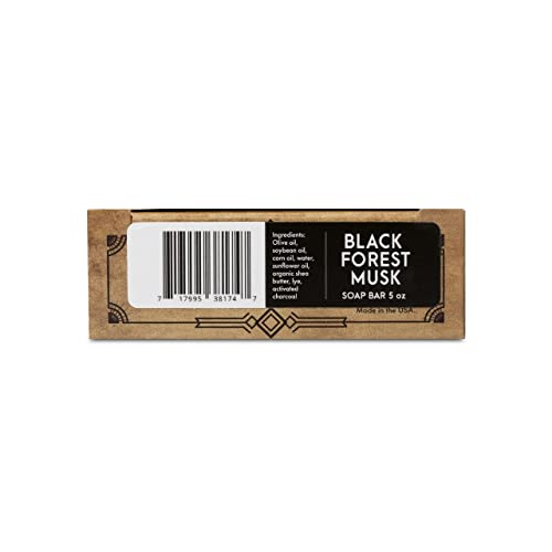 Shiba Hygienics Black Forest Musk 5 Oz Soap Bar-All Natural, Cold Processed, Premium Handmade, Unisex Soap Bars For Humans Of All Genders, Shapes, Colors, Sizes And Creeds. #Stay Clean, Stay Shiba! #TOP4