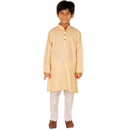 Image of Pro-Ethic Style Developer Boys Cotton Geometric Kurta Set Pajama Ethnic Wear | 1 To 16 Years | S-197