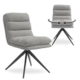 ✔️ Premium Komfort: Hochwertiges Leinenbezug mit Kaltschaum-Polsterung (49 cm Sitzbreite, 52 cm Sitzhöhe)