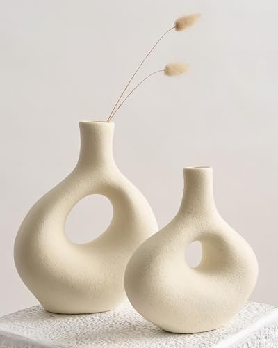 Ceramic Vase – Modern Decorative Vases for Home Decor – Large Flo...