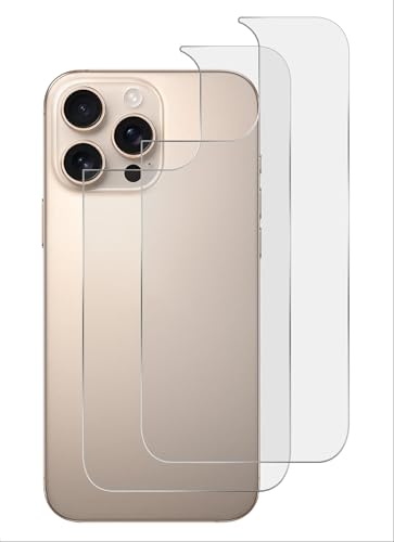 GIOPUEY Back Protector Compatible with iPhone 16 Pro, Matte Texture Excellent quality materials Soft TPU iPhone 16 Pro Back Protector Film - translucent [2 Pack]