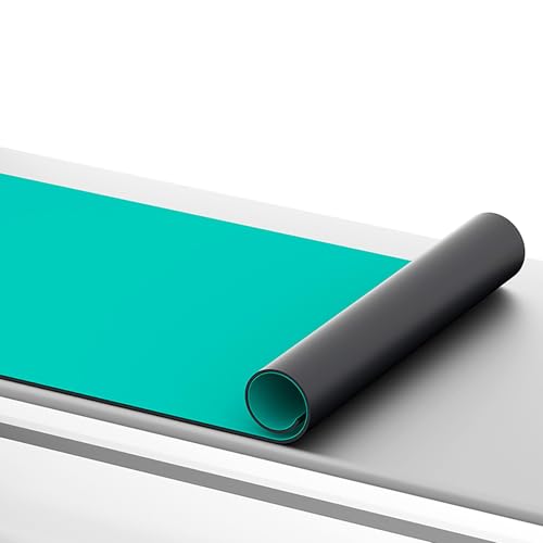 Heat Resistant Esd Dissipative Table Mat, Electronics Work Maintenance Desktop Mats Anti-Static Soldering Repair Soft Board for Home Garage, 20 50 70 100 120 150 Cm Wide Non-slip Pad(0.5x1.2m/1.6x3.9f