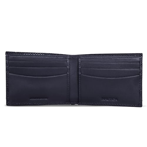 Image of Nautica Men's Bifold Leather Wallet | RFID Blocking | ID Window | Card Slots | Organization | Durable | Stylish