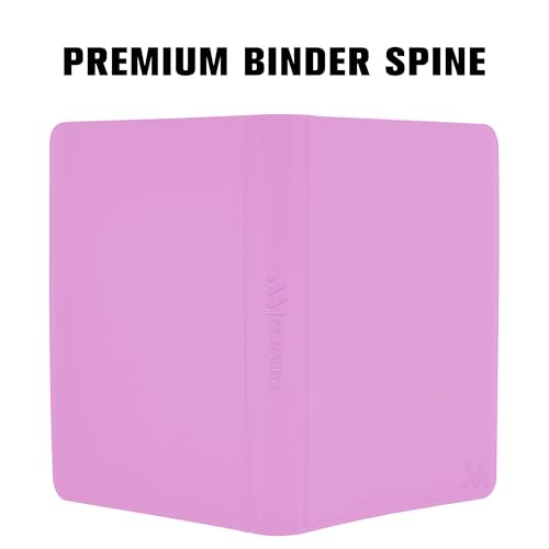 Image of Premium 1000+ Pockets Card Binder,16 Pockets Trading Card Binder Ringless Side Loading Trading Card Album Folder for TCG -Pink Purple